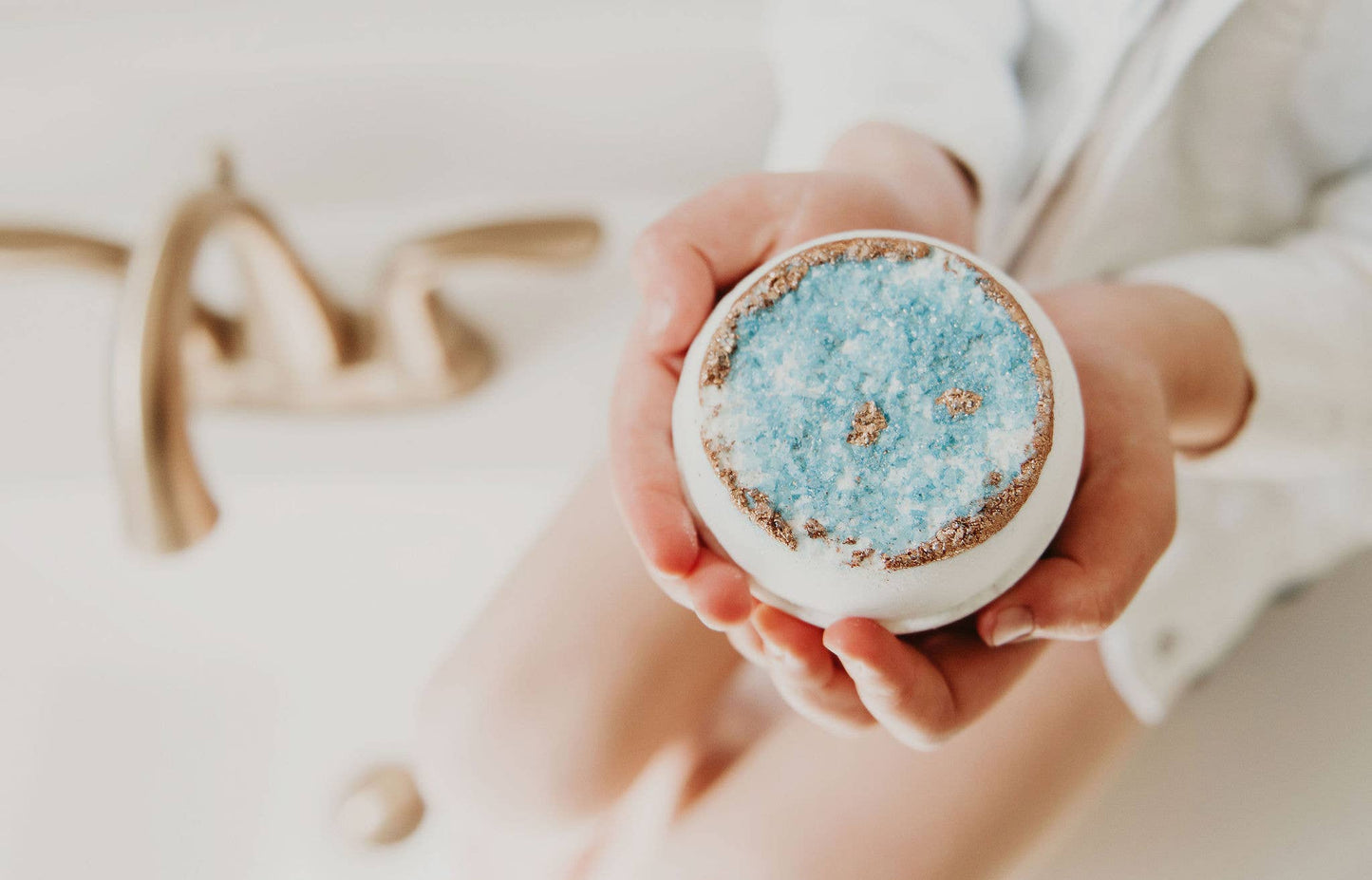 Crystal Geode Bath Bomb-Turquoise