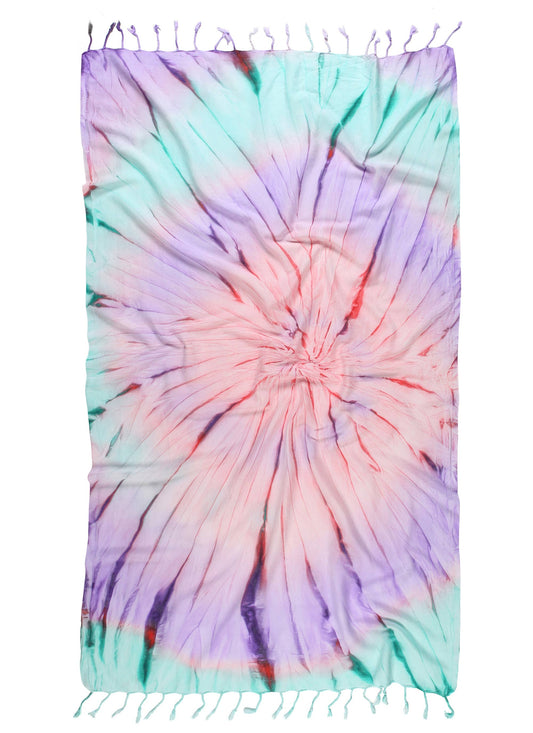 Tie Dye Pestemal Turkish Beach Towel- Sand Repellent hand-dye 33X65 in