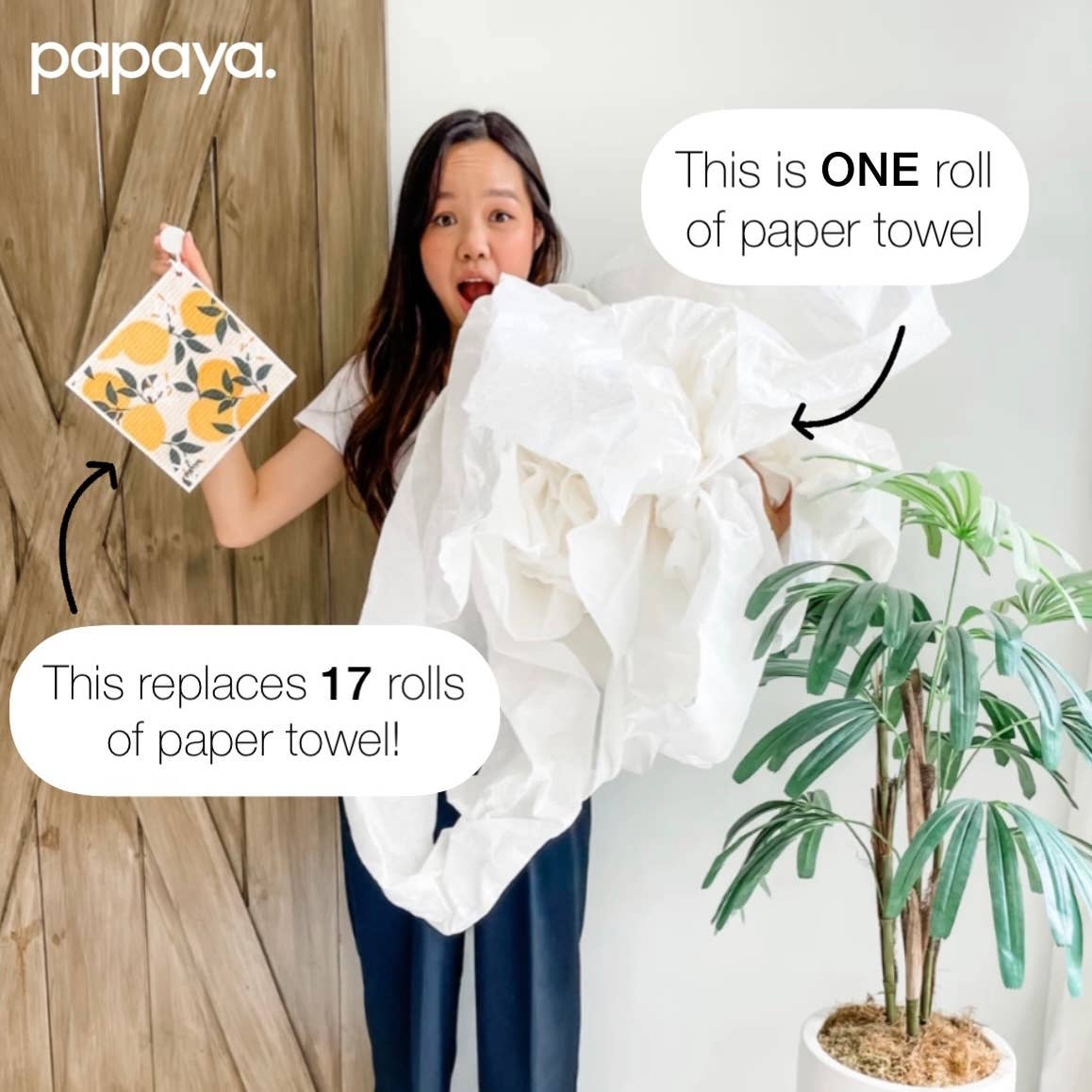 Papaya Reusable Towels-Squeeze the Day