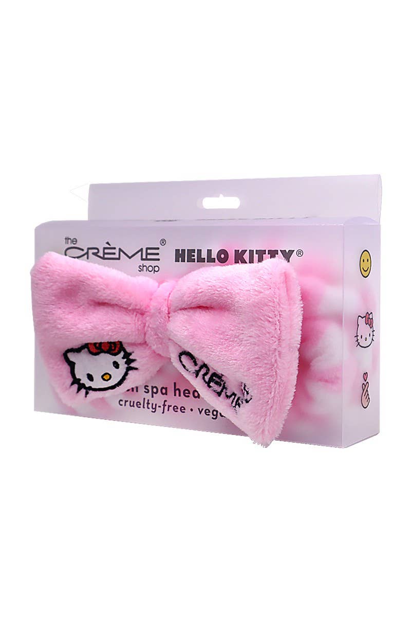 Hello Kitty Pink Stripe Plush Spa Headband