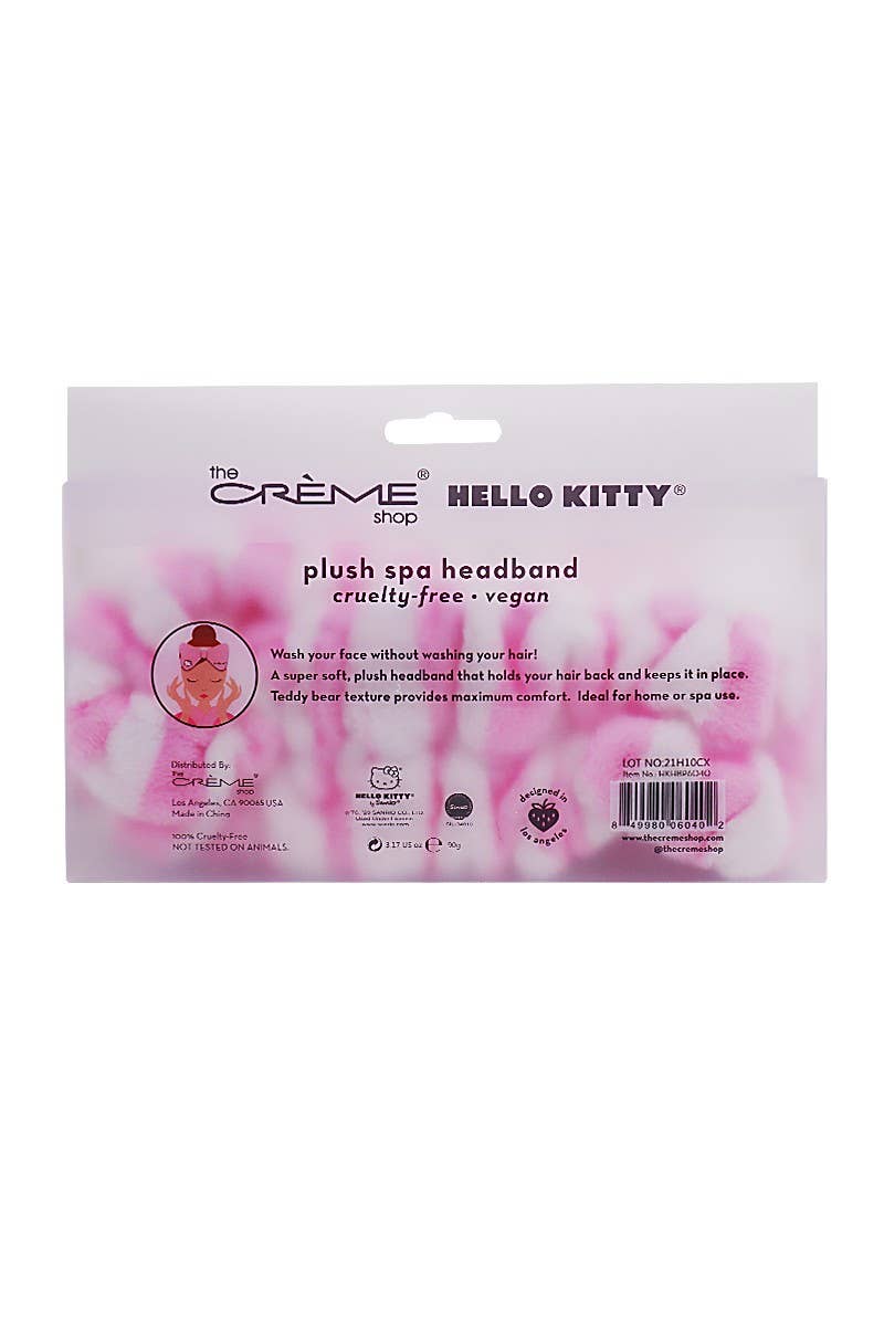 Hello Kitty Pink Stripe Plush Spa Headband