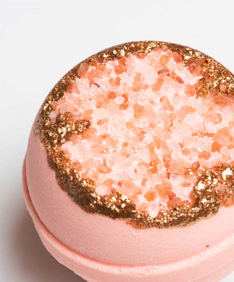 Crystal Geode Bath Bomb-Rose Quartz