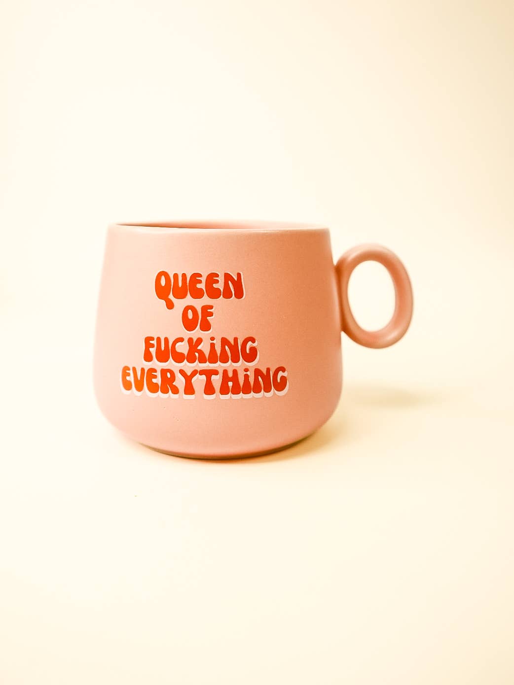 Ceramic Cappuccino Mug-Queen of Fucking Everything