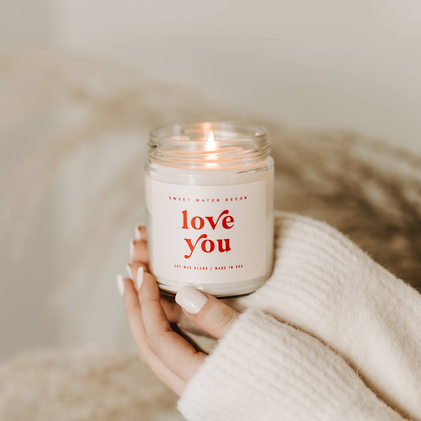 Love You 9 oz Soy Candle - Home Decor & Gifts