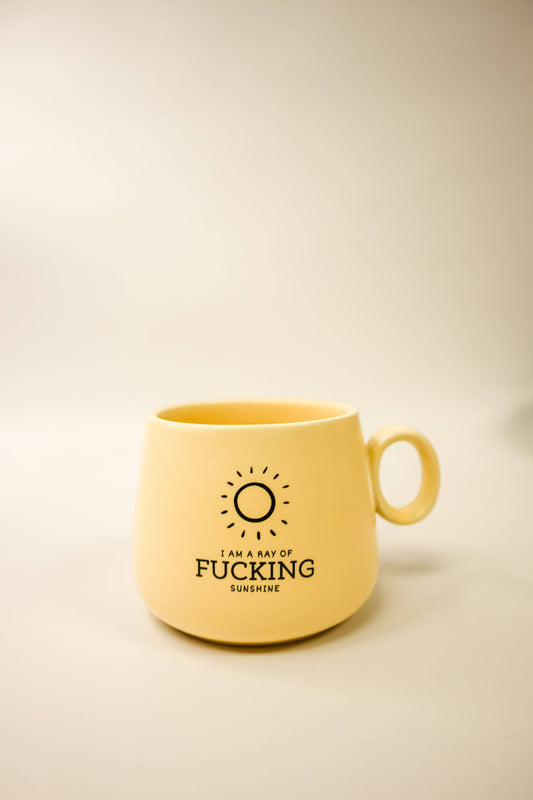 Ceramic Cappuccino Mug-I Am A Ray of Fucking Sunshine -